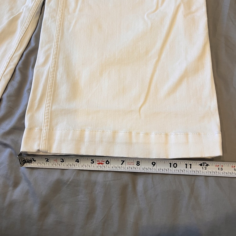 SPANX Shapewear Cropped Wide-Leg Jeans Nautical Large White Stretch Pull On - Picture 10 of 12